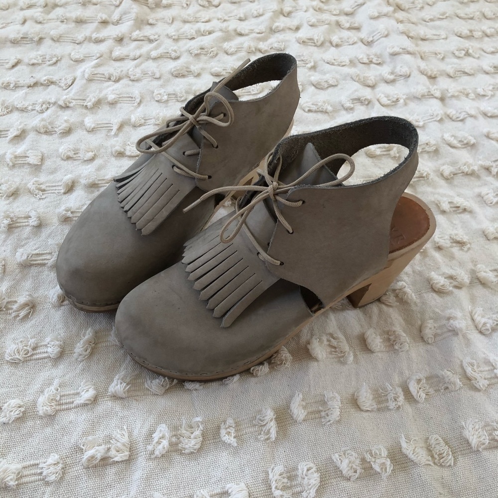 Bryr Sofie High-Heel Clog Bootie, Cement